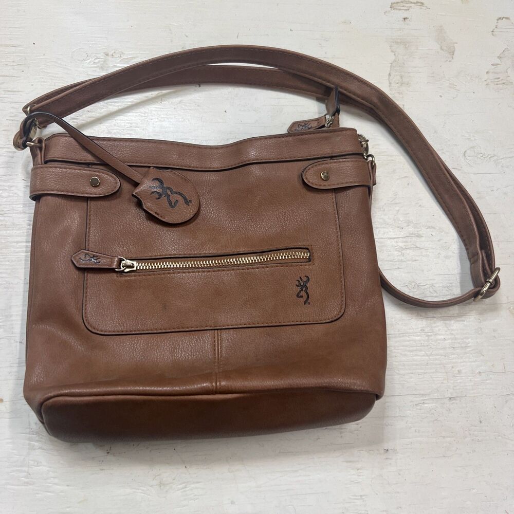 Browning Conceal Carry Handbag Brown Adjustable Strap Left/Right Handed 1 Key